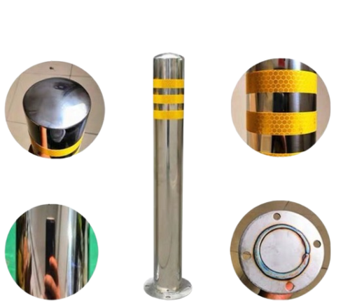 Bollard Stainless Steel Heavy Duty Bollard 4" (100mm Dia) x 1.5mm(T) x 1250mm(H) - Image 2