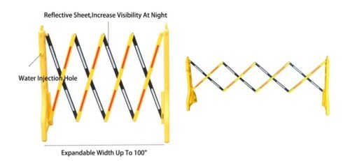 Plastic Expandable Barrier – 2.5M Yellow/Black for Safety & Crowd Control - Image 4