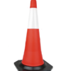 Road BIG Cone | Reflective Road Cone with Ring Circular Isolation BIG GIANT Cone Traffic Facilities | BIG Traffic Cone - 100cm(40" H) - PE Material