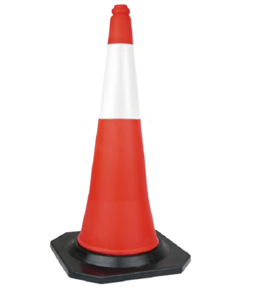 Road BIG Cone | Reflective Road Cone with Ring Circular Isolation BIG GIANT Cone Traffic Facilities | BIG Traffic Cone - 100cm(40" H) - PE Material - Image 2