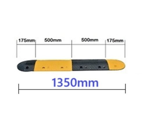 Rubber Speed Hump Bump | Speed Control Hump with End Caps | 1350mm(L) Full Set with Installation – Ideal for Projects & Contractors