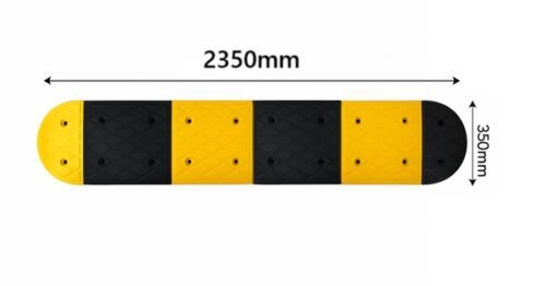 Rubber Speed Hump Bump | Speed Control Hump with End Caps | 2350mm(L) Full Set with Installation – Ideal for Projects & Contractors