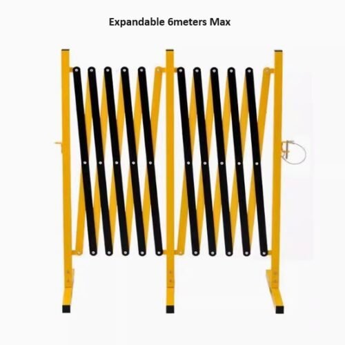 Heavy-Duty Expandable Metal Barrier | Safety Barrier – 2.5M | 3.5M | 6M with or Without Rollers - Image 4