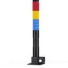 Parking Barrier Pole | Vehicle Security Lock Post | 600mm Height Car Safety Bollard with Base Lock
