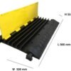Heavy Duty Cable Protector Ramp | 1 to 5 Channel Cable Hump Rubber | Traffic Safety Cable Cover Malaysia
