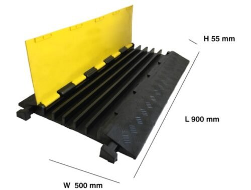 Heavy Duty Cable Protector Ramp | 1 to 5 Channel Cable Hump Rubber | Traffic Safety Cable Cover Malaysia - Image 5