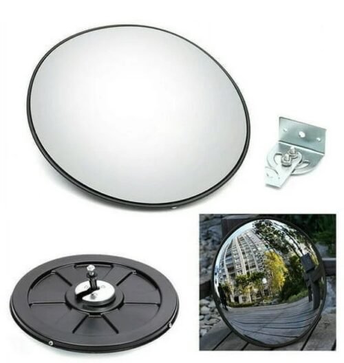 Black Polycarbonate Convex Mirror | Indoor Traffic Safety Mirror | Size: 18", 24", 32", 40" - Image 4