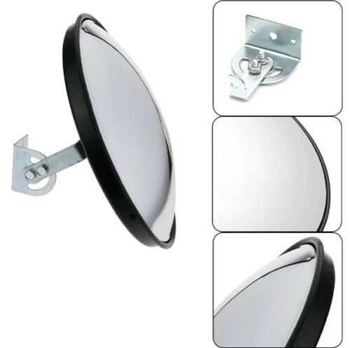 Black Polycarbonate Convex Mirror | Indoor Traffic Safety Mirror | Size: 18", 24", 32", 40" - Image 5