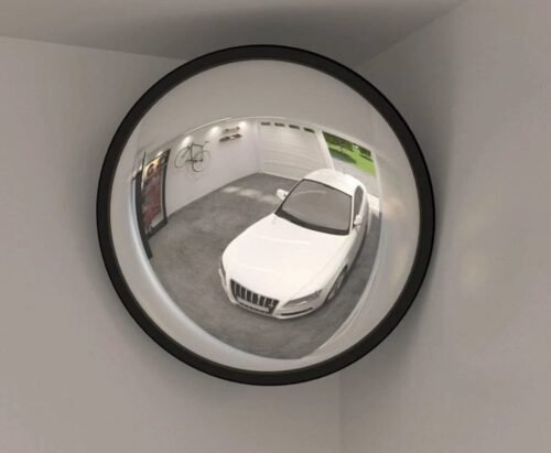 Black Polycarbonate Convex Mirror | Indoor Traffic Safety Mirror | Size: 18", 24", 32", 40" - Image 2