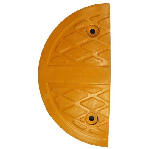 Rubber Speed Hump End Cap | 175mm(L) x 350mm(W) x 50mm(H) | Yellow/Black Control Hump (Premium Grade) - Image 3