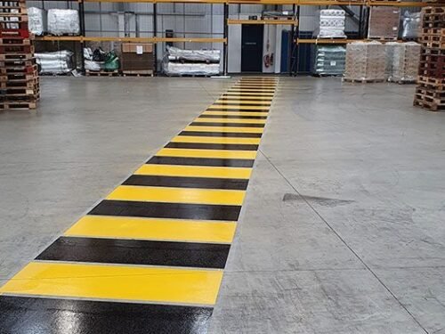 Epoxy Coating Pedestrian Walkway Line Marking for Car Parks & Factories