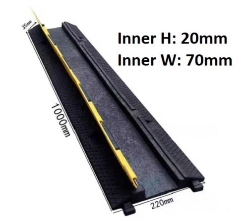 Heavy Duty Cable Protector Ramp | 1 to 5 Channel Cable Hump Rubber | Traffic Safety Cable Cover Malaysia - Image 2