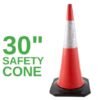 Road Cone | Reflective Road Cone with Ring Circular Isolation Cone Traffic Facilities | Traffic Cone - 75cm(30" H) - PE Material