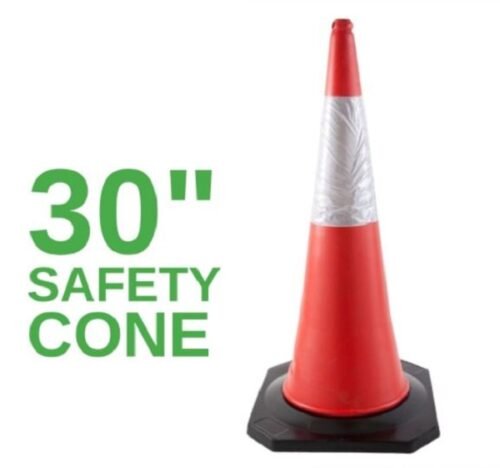 Road Cone | Reflective Road Cone with Ring Circular Isolation Cone Traffic Facilities | Traffic Cone - 75cm(30" H) - PE Material - Image 3