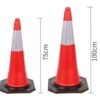 Road BIG Cone | Reflective Road Cone with Ring Circular Isolation BIG GIANT Cone Traffic Facilities | BIG Traffic Cone - 100cm(40" H) - PE Material