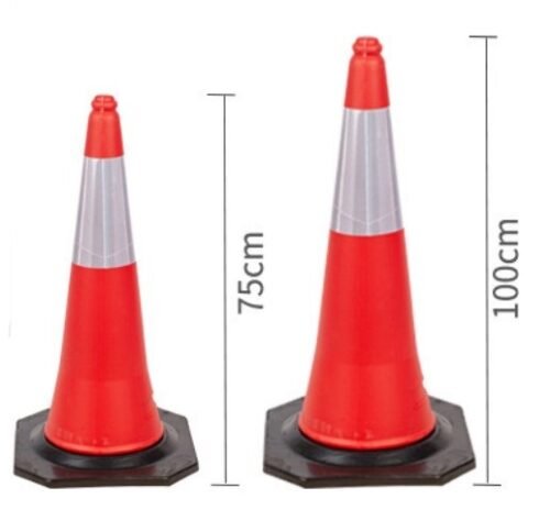 Road BIG Cone | Reflective Road Cone with Ring Circular Isolation BIG GIANT Cone Traffic Facilities | BIG Traffic Cone - 100cm(40" H) - PE Material - Image 6