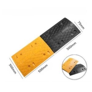 Rubber speed hump for car park traffic control
